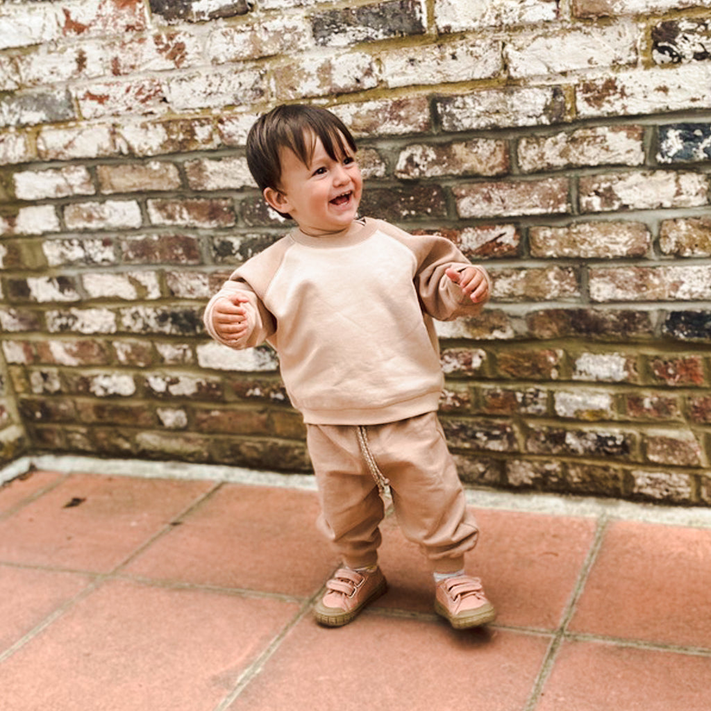 Colourblock Sweatshirt in Clay/Hazelnut