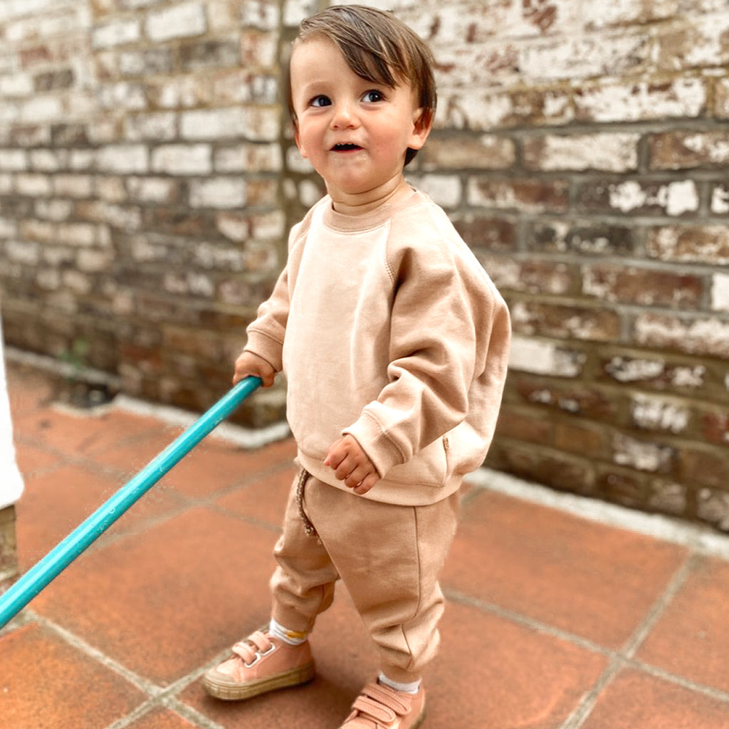 Colourblock Sweatshirt in Clay/Hazelnut