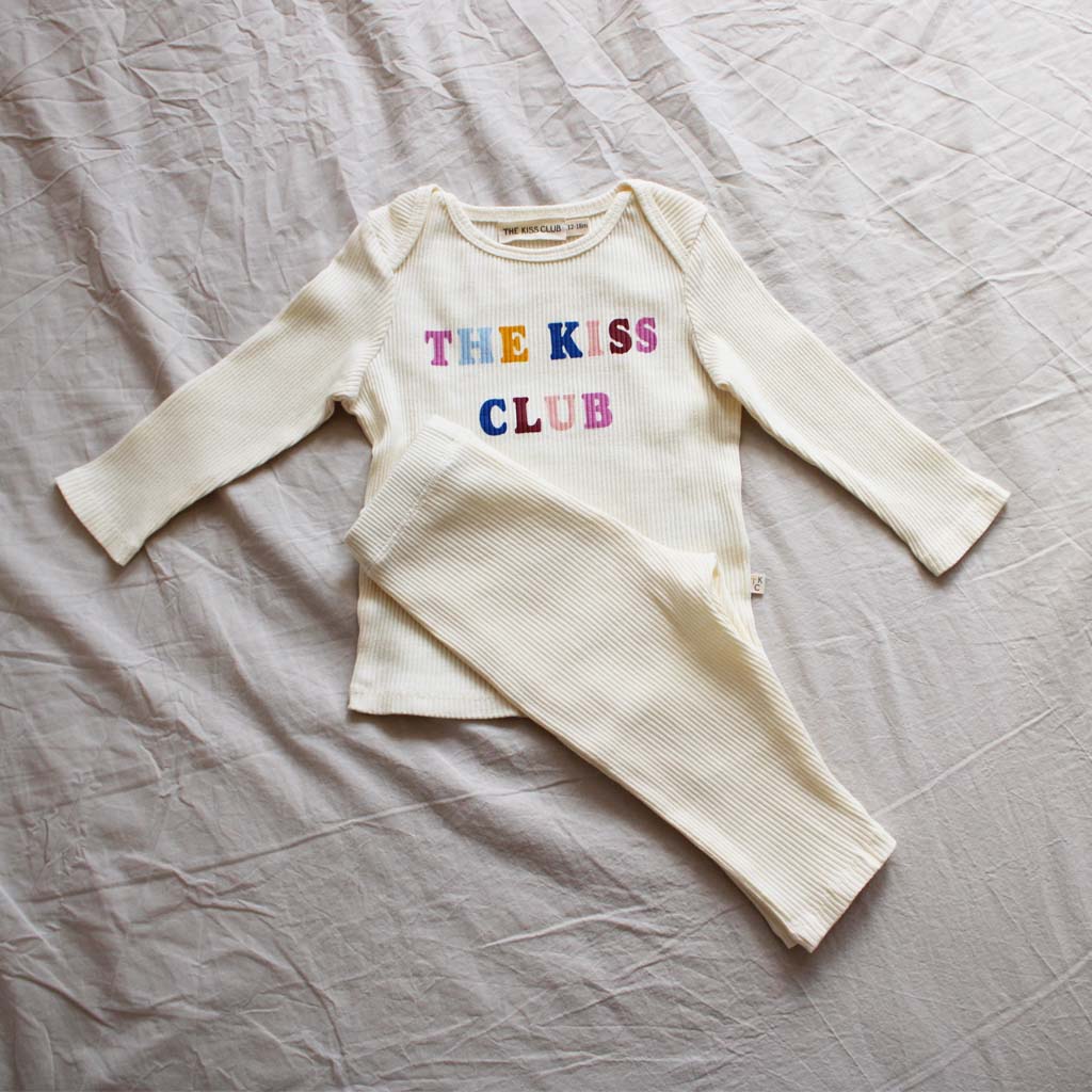 The Kiss Club Long Sleeve Tee in Marshmallow